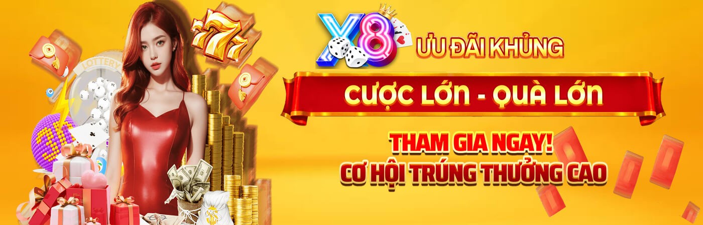 Banner X8 Club khuyến mãi tân thủ 88K miễn phí